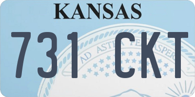 KS license plate 731CKT