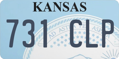 KS license plate 731CLP