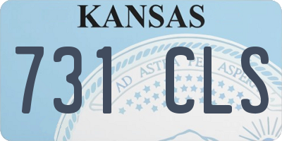 KS license plate 731CLS
