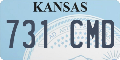 KS license plate 731CMD