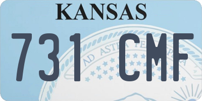 KS license plate 731CMF