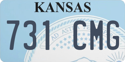 KS license plate 731CMG