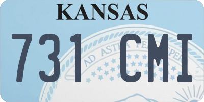 KS license plate 731CMI