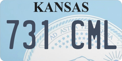 KS license plate 731CML