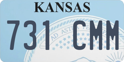 KS license plate 731CMM