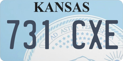 KS license plate 731CXE