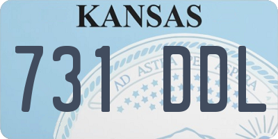 KS license plate 731DDL