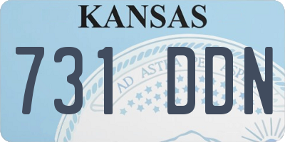 KS license plate 731DDN