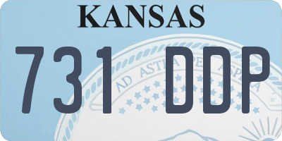 KS license plate 731DDP