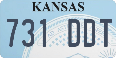 KS license plate 731DDT