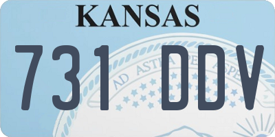 KS license plate 731DDV