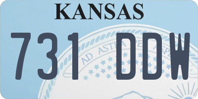 KS license plate 731DDW