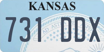 KS license plate 731DDX