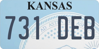 KS license plate 731DEB