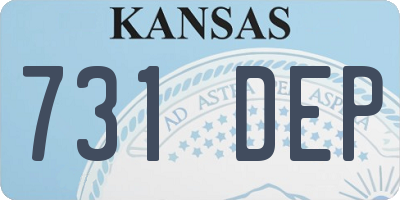 KS license plate 731DEP