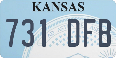 KS license plate 731DFB