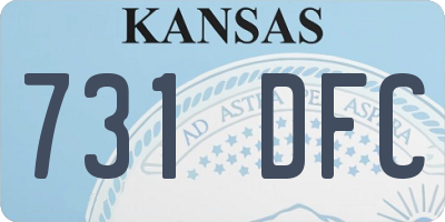KS license plate 731DFC