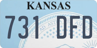 KS license plate 731DFD