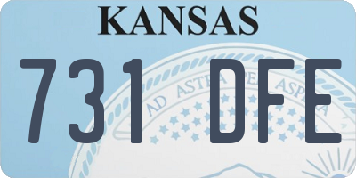 KS license plate 731DFE