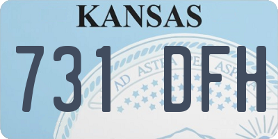 KS license plate 731DFH