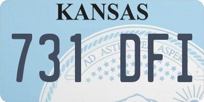 KS license plate 731DFI