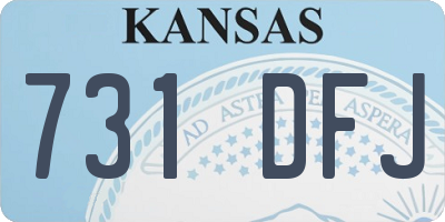 KS license plate 731DFJ