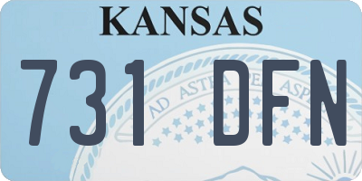 KS license plate 731DFN