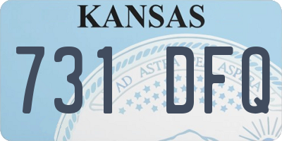 KS license plate 731DFQ