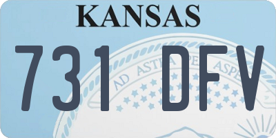 KS license plate 731DFV
