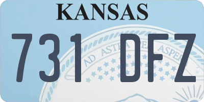 KS license plate 731DFZ