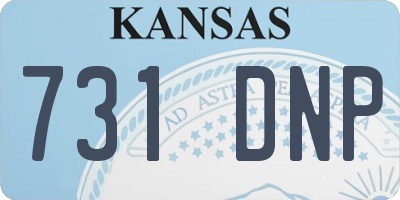 KS license plate 731DNP