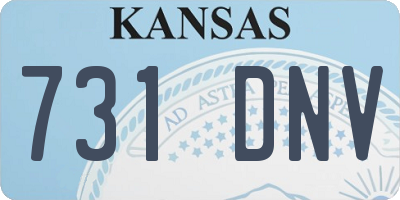 KS license plate 731DNV