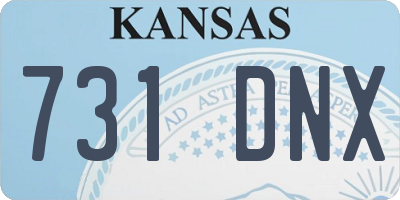KS license plate 731DNX