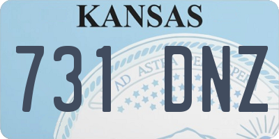 KS license plate 731DNZ