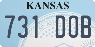 KS license plate 731DOB