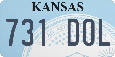 KS license plate 731DOL