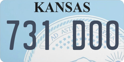 KS license plate 731DOO