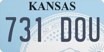 KS license plate 731DOU