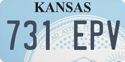 KS license plate 731EPV