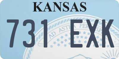 KS license plate 731EXK