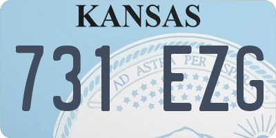 KS license plate 731EZG