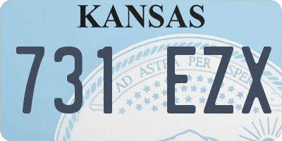 KS license plate 731EZX
