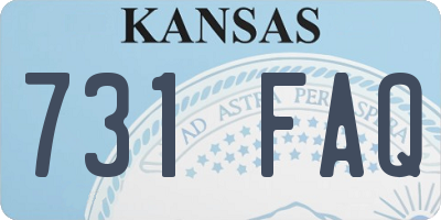 KS license plate 731FAQ