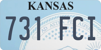 KS license plate 731FCI