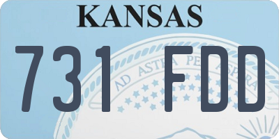 KS license plate 731FDD