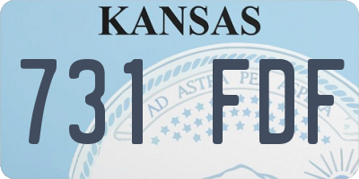 KS license plate 731FDF