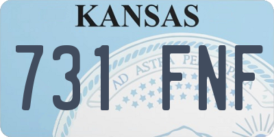 KS license plate 731FNF