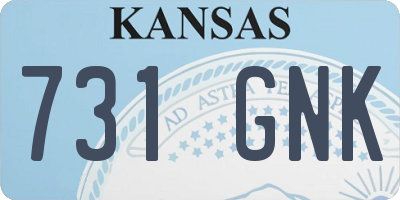 KS license plate 731GNK