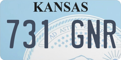 KS license plate 731GNR
