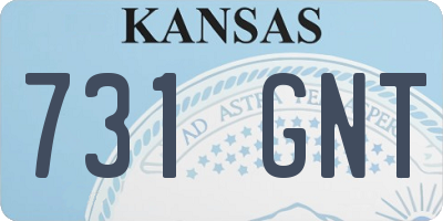 KS license plate 731GNT